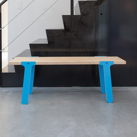Giedi Upholstered Bench, Iris Blue