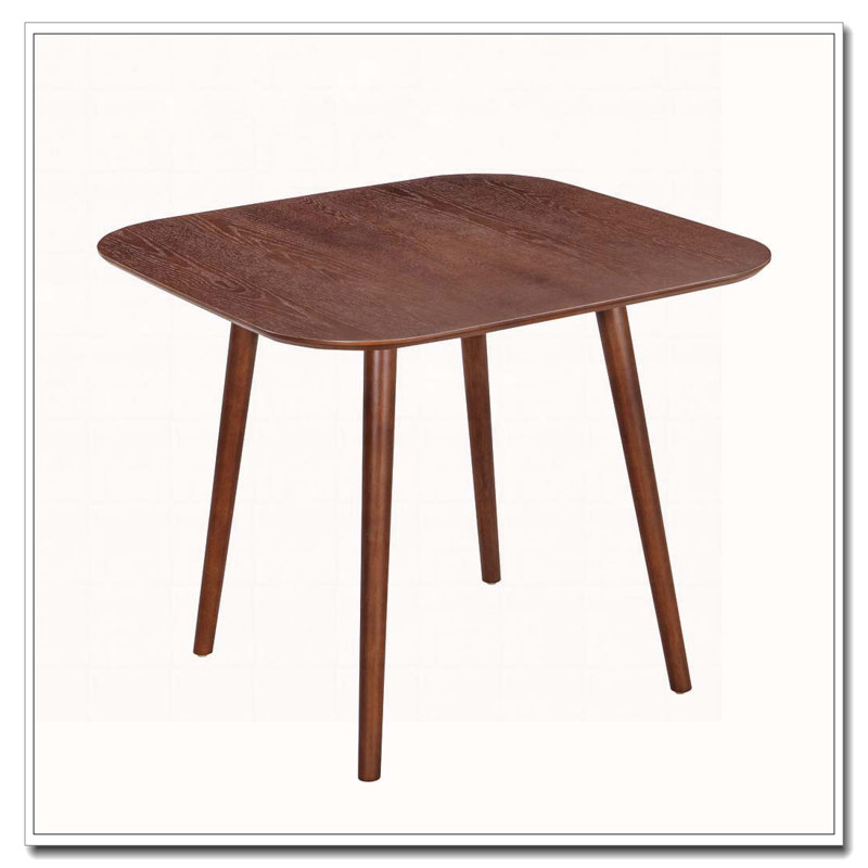 Wood Square Dining Table, Dark Walnut