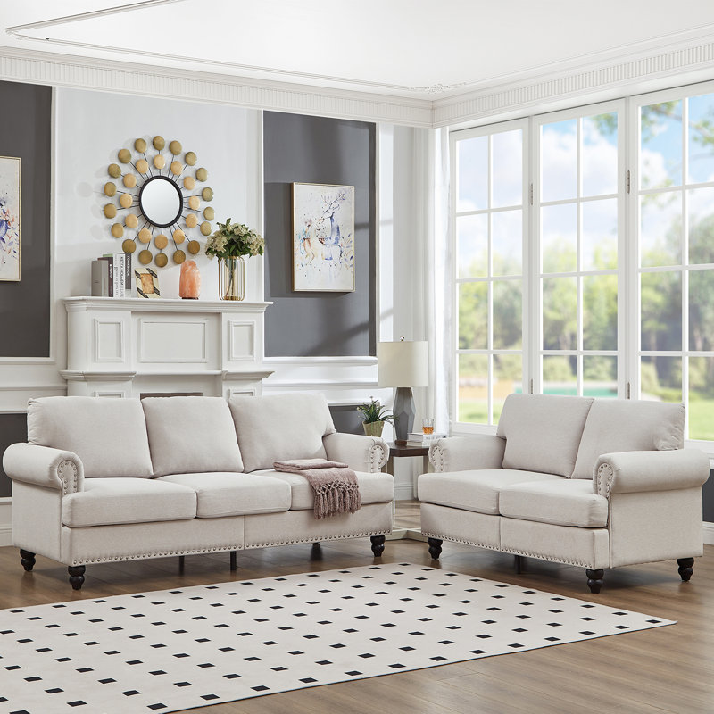 Classic Design Fabric Sofa, Beige