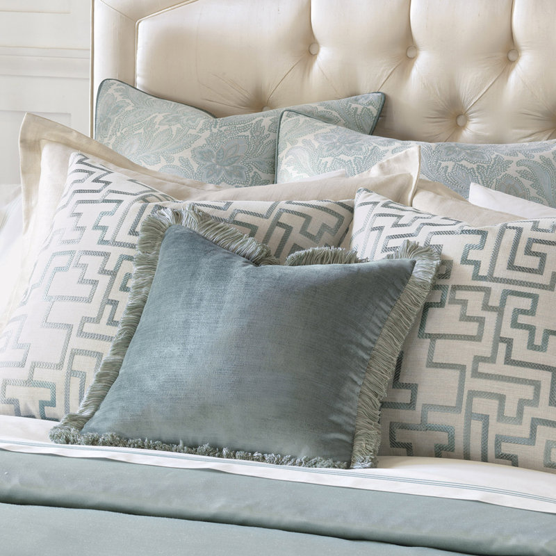 Housse et insert de coussin en velours carré Central Park par Barclay Butera