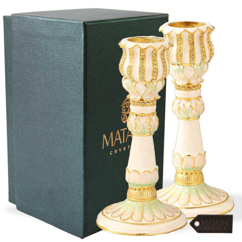 5.75'' H Crystal Tabletop Candlestick