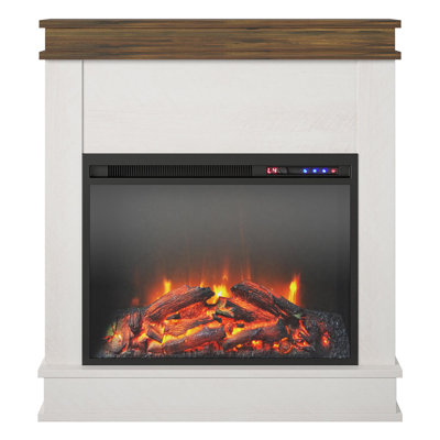 Tereza 29.7'' W Electric Fireplace & Mantel Package with 4600 BTU
