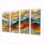 Nuvraj - Abstract Spirals Wall Art - ensemble de décorations murales modernes-1089531529-1089531534