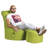  Goku 20" Round Bean Bag Pouf Ottoman, Water-Repellent-74037131
