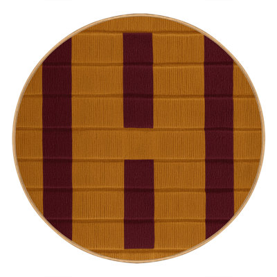 Machine Washable Checkered Brown Area Rug