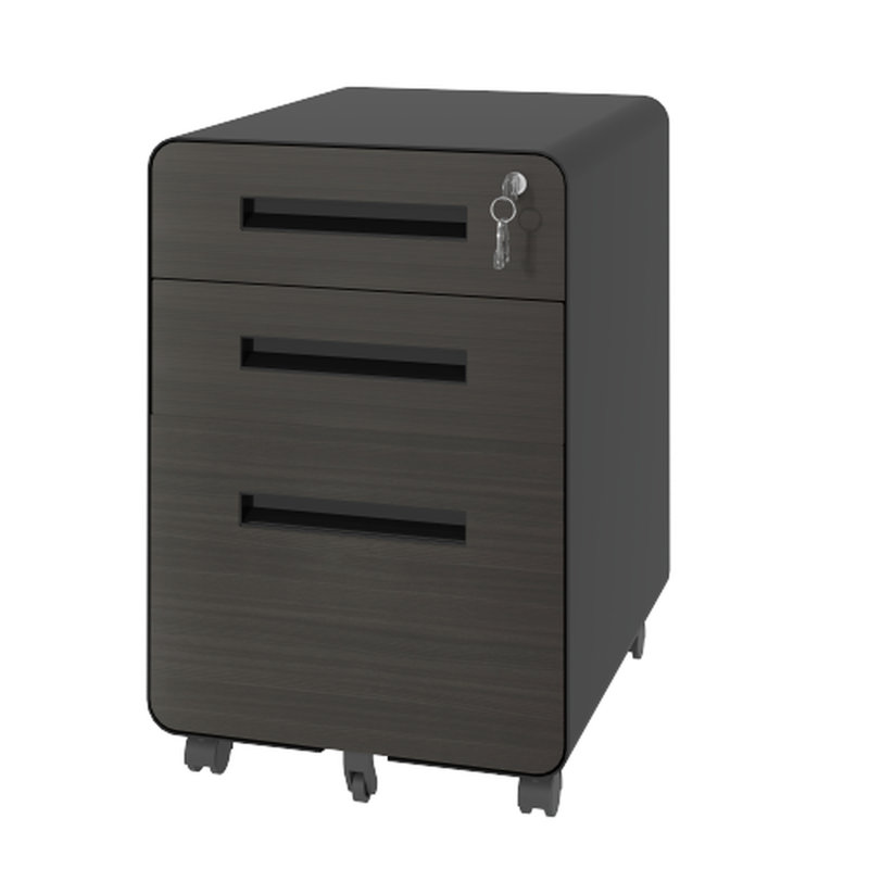 Classeur en métal à 3 tiroirs avec roulettes H 22,8 po x l 15,7 po x P 17,7 po