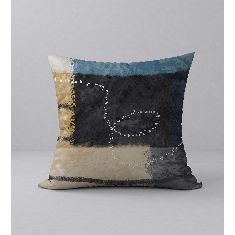 Coussin décoratif abstraite, 24" X 24"