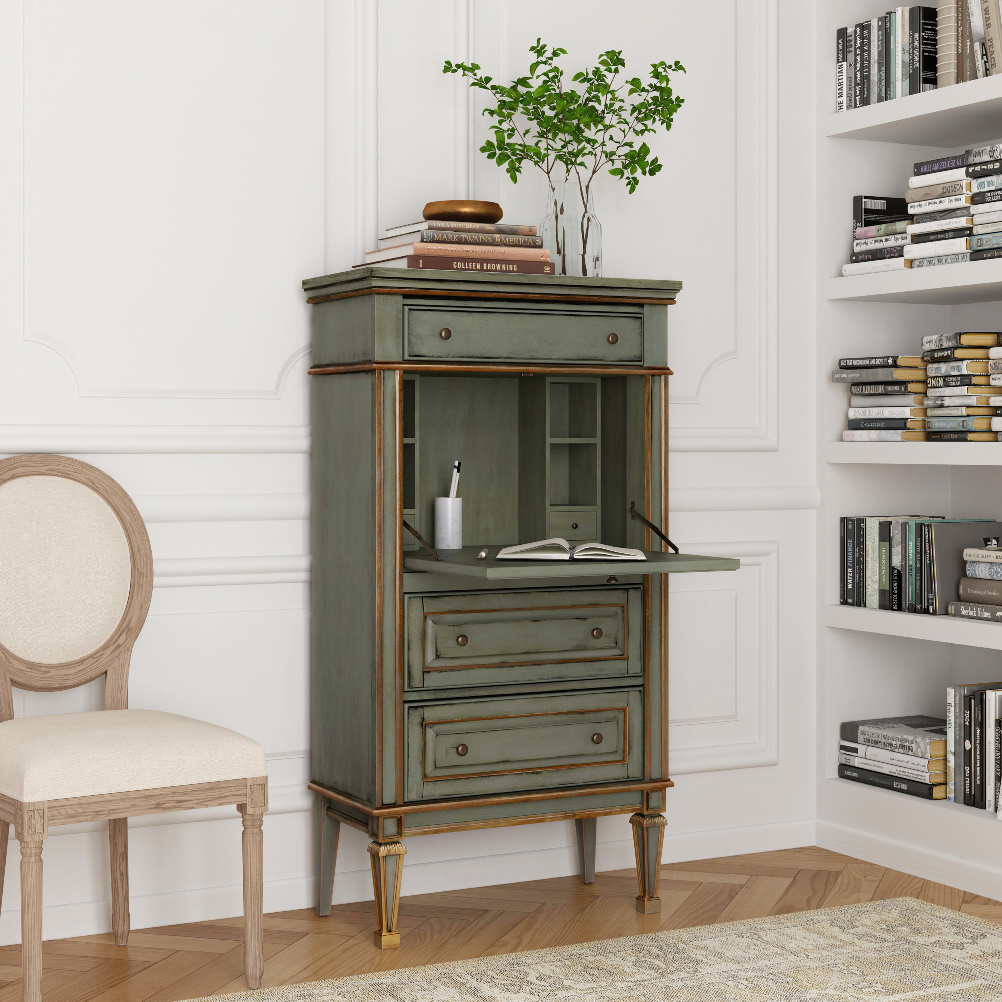 Valmont Storage Cabinet, Green