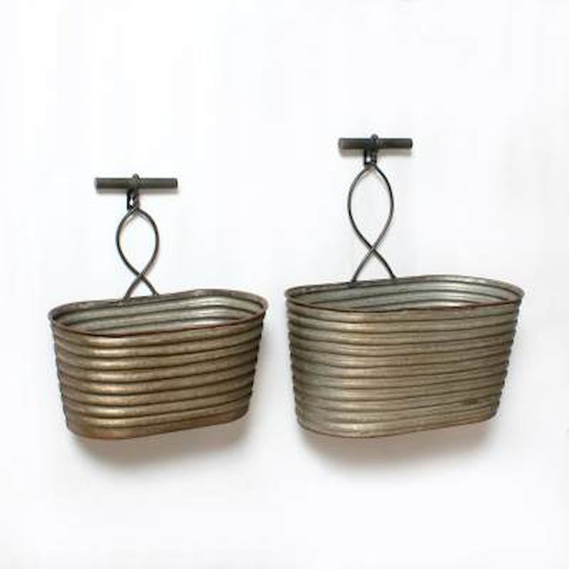 Metal Wall Organizer with Wall Baskets