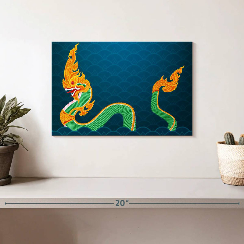 Thai King Naga Dragon, 8" H x 12" W