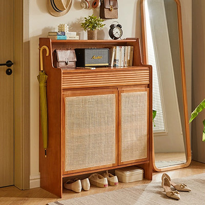 Armoire à chaussures simple en rotin simple