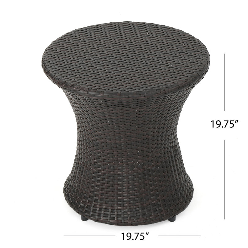 Charleston 3-Piece Brown Wicker Outdoor Stacking Chair Set