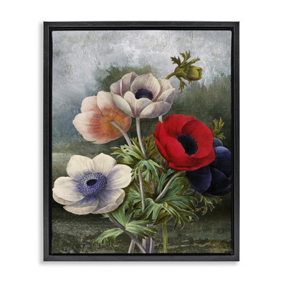"Assortiment de coquelicots rétro", art mural encadré par Carol Robinson