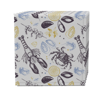 Cotton Twill Nautical Square Napkin