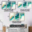 «Tropical Turquoise Joyfulness VI», reproduction sur toile 3 pièces-87538714-87538715