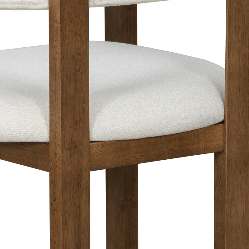 Comesha Modern Rubberwood Dining Chairs, Walnut