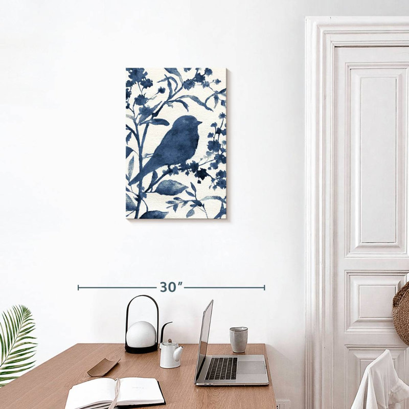 Silhouette d'oiseau bleu Brampt I, H 24 po x l 16 po
