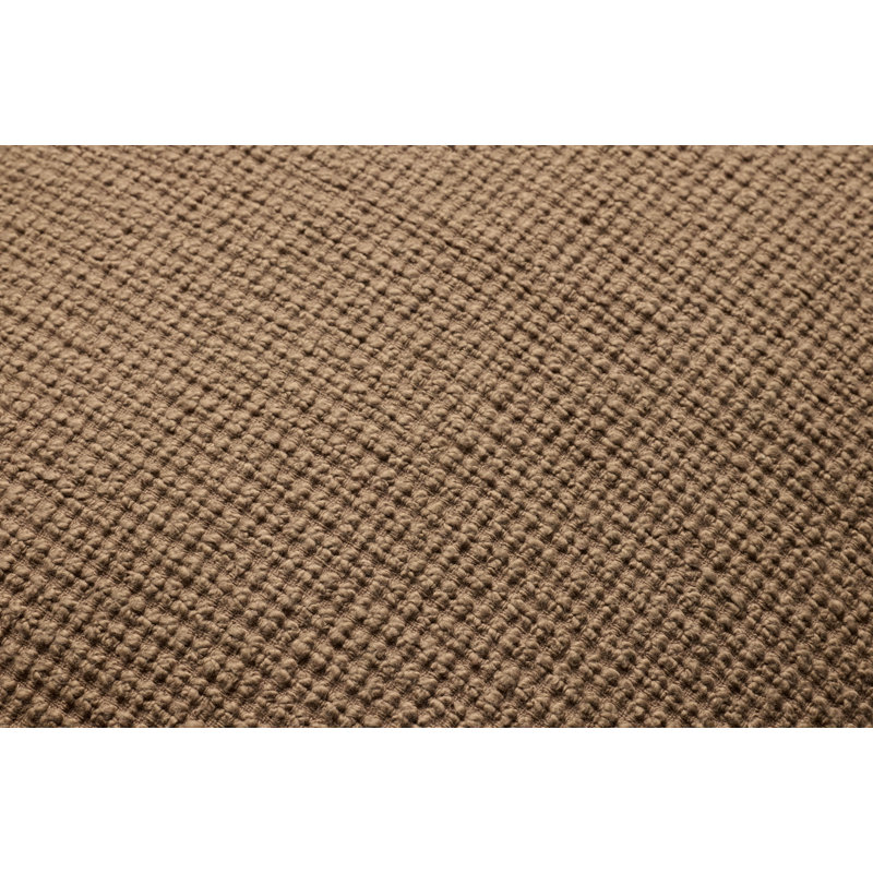 Coussin décoratif Jeremiah Brent x Loloi Bedford, Carré H 24 po x l 24 po, Brun, Duvet/plume