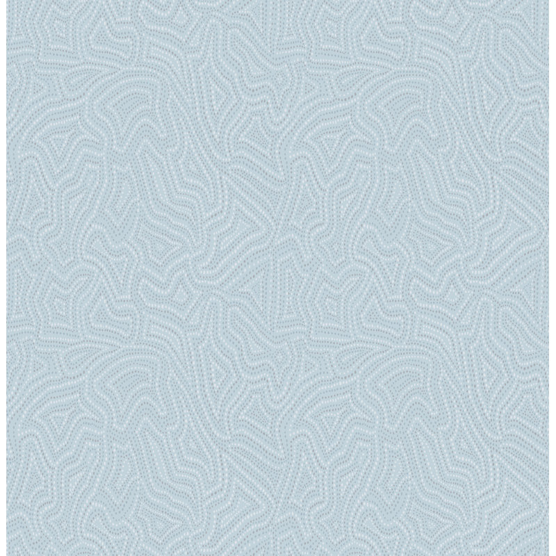 Hollenback Gold Dotted Abstract Wallpaper, Blue