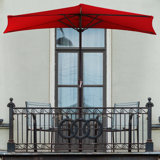 Summertime Umbrellas 3 Half Umbrella Outdoor Patio Shade - 9' Patio Umbrella with Easy Crank - Small Canopy for Balcony, Table, or Deck by Pure Garden