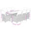 Garden Dining Set Black, Cream White-1345629811