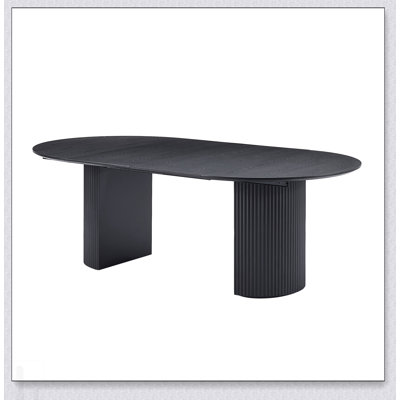 Table de salle à manger extensible avec plateau solide, conception moderne pour une utilisation polyvalente dans la cuisine, la salle à manger et le salon