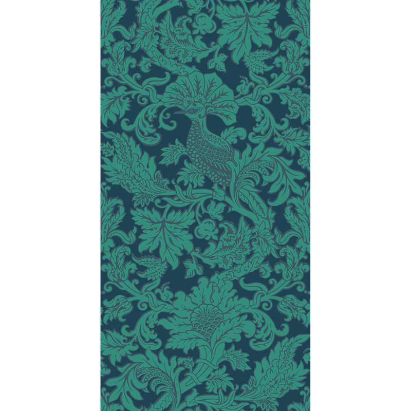 Mariinsky Balabina Floral Wallpaper Roll, Midnight/Jade