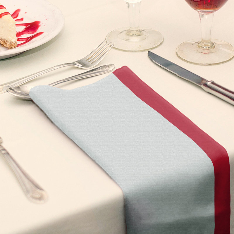 Serviette pour dîner de hockey Washington, Blanc / rouge / noir, 22 po x 22 po, Polyester