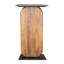 Console en bois massif et marbre véritable noir et brun de 43 po