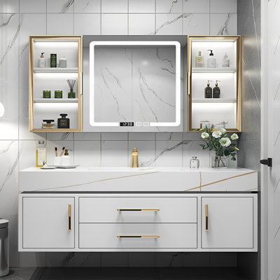 Bathroom cabinet modern simple light luxurious.