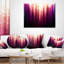 Mauve avec lumière magique - coussin imprimé abstrait