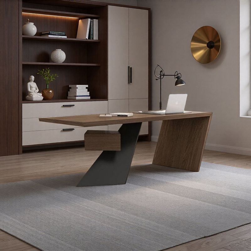 Bureau double caisson Modern, H 29,5 po x l 55,1 po x P 25,6 po