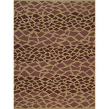 6x8 Purple Flat Weave Wool Fractured Mosaic Geometric Modern Contemporary Carpet Rug