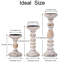 3 Piece Wood Candlestick Set