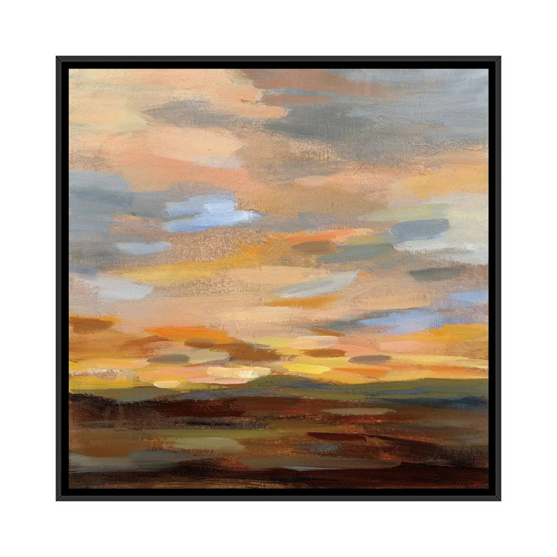 «High Desert Sky III» par Silvia Vassileva - reproduction imprimée, Toile avec cadre noir, H 18 po x l 18 po x P 1,5 po