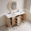 Meuble-lavabo avec 3 tiroirs et tablettes réglables