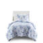 Housse de couette en microfibre rayée pleine fleur, abat-jour bleu à rayures-124869748