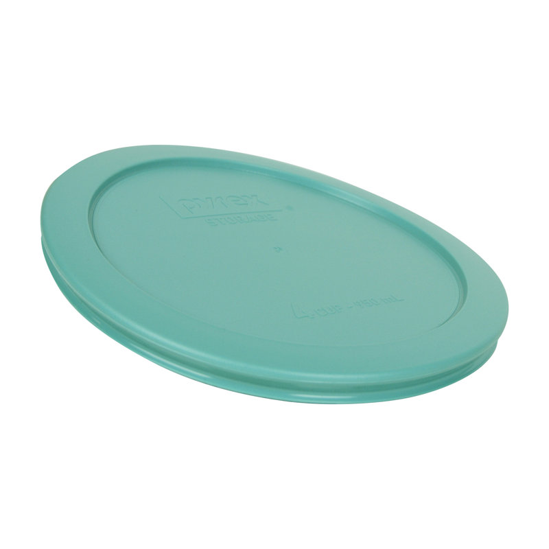 (1) bol en verre de 4 tasses Pyrex (1) et (1) couvercle en PC (7201), Turquoise