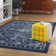 Oriental Navy/Dark Blue Indoor Area Rug for Living Room, Dining Room, Bedroom