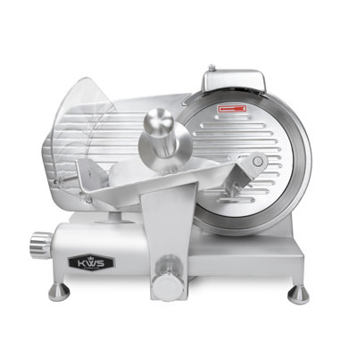 KWS 320W 10-Inch Electric Meat Slicer + Stainless Blade, Extended Space, Frozen Meat Cheese Slicer