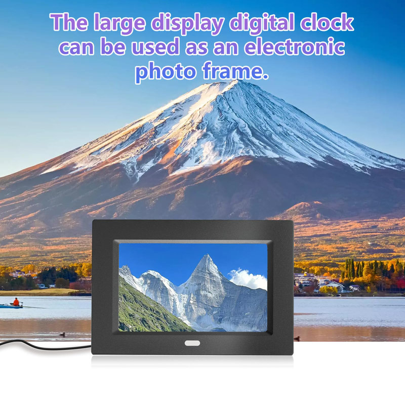 7 Inch Clock With Date And Day Of The Week For Seniors, Large Display Digital Clock, 3 Display Modes