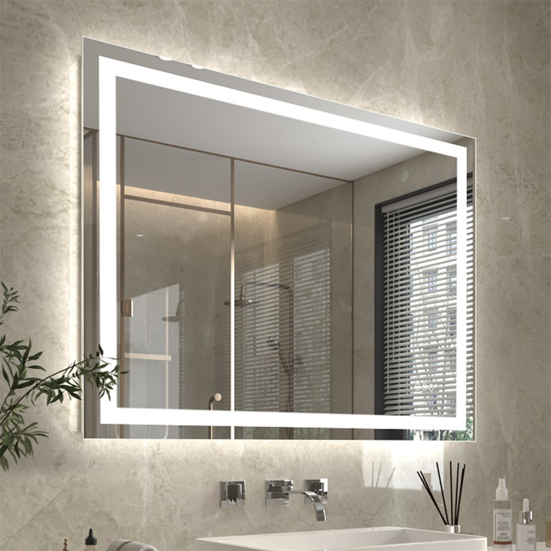 Miroir de salle de bain mural surdimensionné sans cadre, 36 po x 48 po, Rectangle