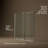 Echelon Sliding Bath Door, 58-1/4 In. H X 55-3/4 - 59-3/4 In. W, With 5/16 In. Thick Crystal Clear Glass-94904893