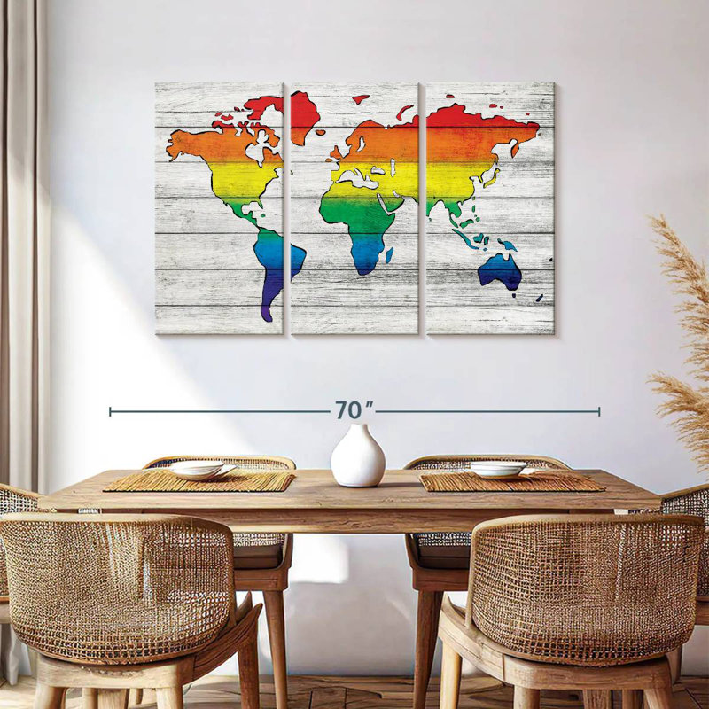 Aliaz Pride World Map, 36" H x 57" W