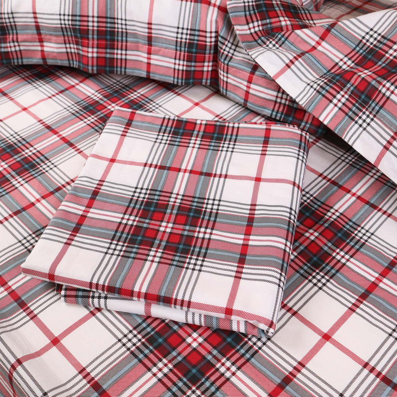 Très grand ensemble de draps de très grande taille en coton très grand et imprimé à 4 poches de très grand format Kingrest