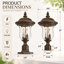 Lampadaire d'extérieur avec base pour pilier, lampe d'extérieur résistante aux intempéries pour cour de jardin