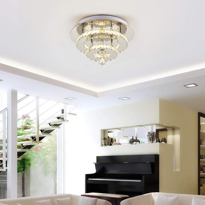 Crystal LED Semi Flush Mount