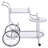 Chrome 3-Tier Serving Cart With Casters