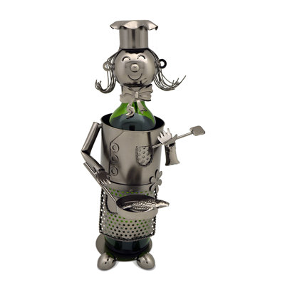 Barney Tabletop Wine Bottle Rack in Silver