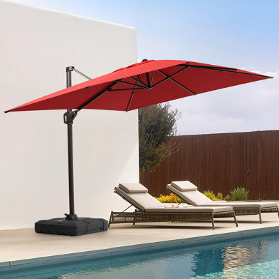 11' × 9' Outdoor Cantilver Umbrella with Weighted Base